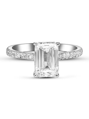 Emerald cut pave ring (2)