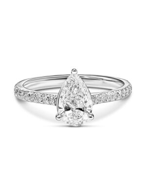 Pear cut pave ring