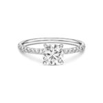 Round cut pave ring