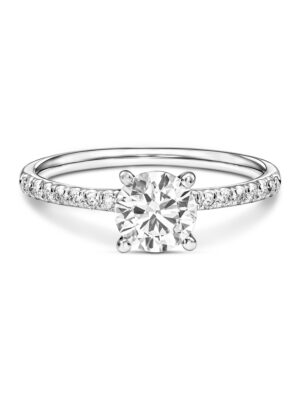 Round cut pave ring