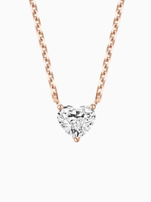 Heart cut soliter necklace