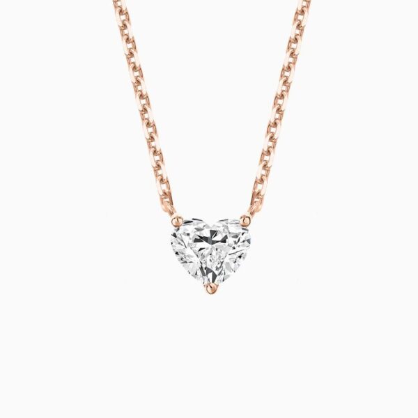 Heart cut soliter necklace