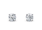 Round cut diamond stud